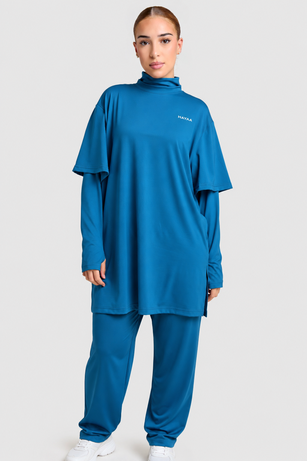 Tenue de sport oversize bleu jean 03 pièces